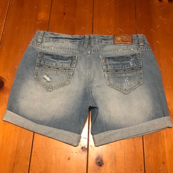 Bongo jean shorts size 15 blue denim distressed - Picture 4 of 11